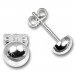Silberdream SilberDream Ohrringe Halbkugel 6mm glanz 925 Silber Ohrstecker SDO5556