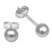 Silberdream SilberDream Ohrringe Kugel 5mm matt 925er Silber Ohrstecker SDO5545