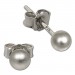 Silberdream SilberDream Ohrringe Kugel 925 Sterling Silber matt Ohrstecker SDO597J4M