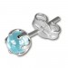 Silberdream SilberDream Ohrringe Kugel Hellblau 925 Silber Ohrstecker SDO533H