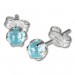 Silberdream SilberDream Ohrringe Kugel hellblau 925 Silber Ohrstecker SDO533H