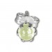Silberdream SilberDream Ohrringe Kugel Hellgrün 925 Silber Ohrstecker SDO533L