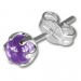 Silberdream SilberDream Ohrringe Kugel Lila 925 Sterling Silber Ohrstecker SDO533V
