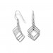 Silberdream SilberDream Ohrringe Quadrate glänzend 925 Silber Ohrhänger SDO8801