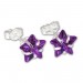 Silberdream SilberDream Ohrringe Stern Zirkonia amethyst 925 Silber SDO513V