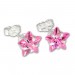 Silberdream SilberDream Ohrringe Stern Zirkonia rosa 925 Silber SDO513P