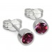Silberdream SilberDream Ohrringe Zirkonia fuchsia 925 Silber Ohrstecker SDO503A