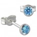 Silberdream SilberDream Ohrringe Zirkonia hellblau 3mm 925 Silber Ohrstecker SDO5533H