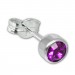 Silberdream SilberDream Ohrringe Zirkonia Lila 925 Silber Ohrstecker SDO503V