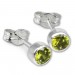 Silberdream SilberDream Ohrringe Zirkonia olive 925 Silber Ohrstecker SDO503M