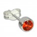 Silberdream SilberDream Ohrringe Zirkonia Orange 925 Silber Ohrstecker SDO503O