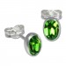 Silberdream SilberDream Ohrringe Zirkonia oval hellgrün Silber Ohrstecker SDO552L