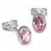 Silberdream SilberDream Ohrringe Zirkonia oval rosa 925er Ohrstecker SDO552A