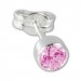 Silberdream SilberDream Ohrringe Zirkonia Pink 925 Silber Ohrstecker SDO503P