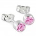 Silberdream SilberDream Ohrringe Zirkonia pink 925 Silber Ohrstecker SDO503P