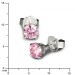 Silberdream SilberDream Ohrringe Zirkonia Rosa 3mm 925 Silber Ohrstecker SDO713A