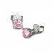 Silberdream SilberDream Ohrringe Zirkonia rosa 3mm 925 Silber Ohrstecker SDO713A