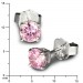 Silberdream SilberDream Ohrringe Zirkonia Rosa 4mm 925 Silber Ohrstecker SDO714A