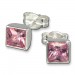 Silberdream SilberDream Ohrringe Zirkonia rosa 925 Silber Ohrstecker SDO558A