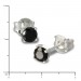 Silberdream SilberDream Ohrringe Zirkonia Schwarz 4mm Rund Silber Stecker SDO714S