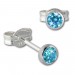 Silberdream SilberDream Ohrringe Zirkonia türkis 3mm 925 Silber Ohrstecker SDO5533T