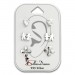 Silberdream SilberDream Ohrstecker 3er Set Herz, Freunde, Blume 925er Ohrring SDS610WJ