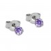 Silberdream SilberDream Ohrstecker 3er Zirkonia Weiß, Lila, Rosa 925 Silber Ohrring SDS808