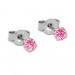 Silberdream SilberDream Ohrstecker 3er Zirkonia Weiß, Lila, Rosa 925 Silber Ohrring SDS808