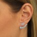 Silberdream SilberDream Ohrstecker Dangle Ear Cuff Blätter Weiß 925 Silber Ohrringe GSO450W