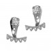 Silberdream SilberDream Ohrstecker Dangle Ear Cuff Dreiecke weiß 925 Silber Ohrringe GSO444W