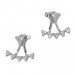 Silberdream SilberDream Ohrstecker Dangle Ear Cuff Dreiecke weiß 925 Silber Ohrringe GSO446W