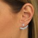 Silberdream SilberDream Ohrstecker Dangle Ear Cuff Herzen Weiß 925 Silber Ohrringe GSO445W