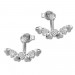Silberdream SilberDream Ohrstecker Dangle Ear Cuff Herzen weiß 925 Silber Ohrringe GSO445W