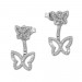 Silberdream SilberDream Ohrstecker Dangle Ear Cuff Schmetterling 925 Silber Ohrringe GSO448W
