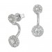 Silberdream SilberDream Ohrstecker Dangle Ear Cuff Zirkonia Blume weiß 925 Silber GSO420W