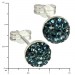 Silberdream SilberDream Ohrstecker Halbkugel Blau 925er Glitzer Kristalle GSO217B