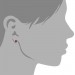 Silberdream SilberDream Ohrstecker Halbkugel Pink 925 Glitzer Kristalle GSO221P