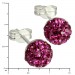 Silberdream SilberDream Ohrstecker Halbkugel Pink 925er Glitzer Kristalle GSO217P