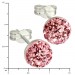 Silberdream SilberDream Ohrstecker Halbkugel Rosa 925er Glitzer Kristalle GSO217A