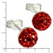 Silberdream SilberDream Ohrstecker Halbkugel Rot 925er Glitzer Kristalle GSO217R