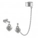 Silberdream SilberDream Ohrstecker Herz mit einem Helix Ohr Clip 925 Silber SDO8871