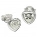 Silberdream SilberDream Ohrstecker Herz mit Zirkonia weiß Silber Ohrringe SDO792W
