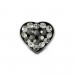 Silberdream SilberDream Ohrstecker Herz Zirkonia Grau 925 Silber Ohrringe SDO8024K