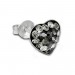 Silberdream SilberDream Ohrstecker Herz Zirkonia Grau 925 Silber Ohrringe SDO8024K