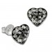 Silberdream SilberDream Ohrstecker Herz Zirkonia grau 925 Silber Ohrringe SDO8024K