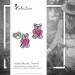 Silberdream SilberDream Ohrstecker Knuddelbär Rosa 925er Glitzer Kristalle GSO607A