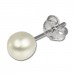 Silberdream SilberDream Ohrstecker Süßwasser Perle 5mm Weiß 925er Silber SDO105W