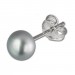 Silberdream SilberDream Ohrstecker Süßwasser Perle Grau 6mm 925 Silber SDO106K