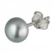 Silberdream SilberDream Ohrstecker Süßwasser Perle Grau 8mm 925 Silber SDO108K