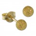Silberdream SilberDream Ohrstecker vergoldet Kugel 3mm diamantiert 925er Ohrring SDO9513Y